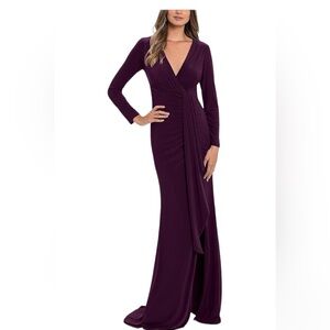 Betsy Adam Ruched evening gown